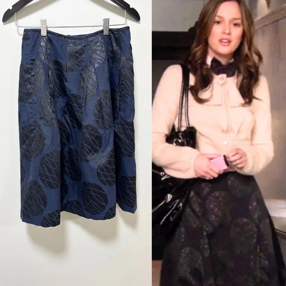 ASO Blair Waldorf in Gossip Girl Vince Blue Skirt Size 8